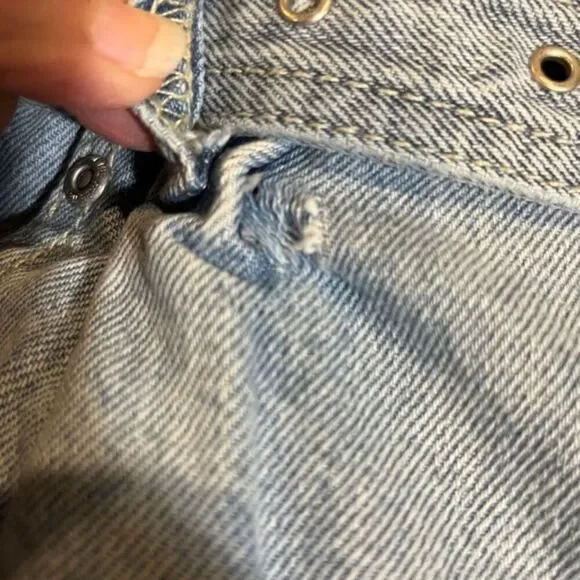 We The Free Pleated Belted High Rise Women's Light Denim Jeans Size 28 - Picture 10 of 13